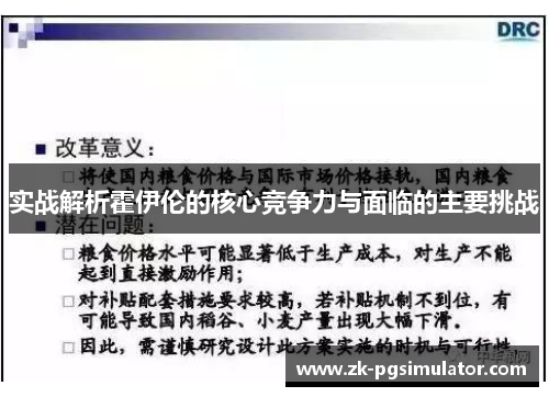 实战解析霍伊伦的核心竞争力与面临的主要挑战 实战解析霍伊伦的核心竞争力与面临的主要挑战