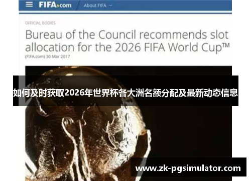 如何及时获取2026年世界杯各大洲名额分配及最新动态信息