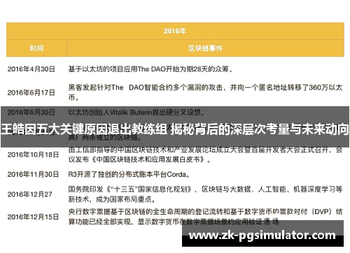 王皓因五大关键原因退出教练组 揭秘背后的深层次考量与未来动向